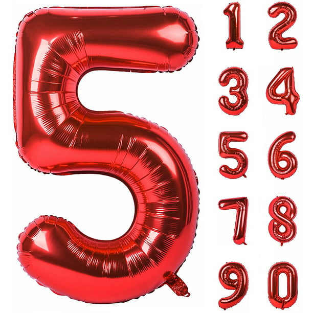 Details about   40Inch Big Foil Birthday Balloons Helium Number Balloon 0-9 Happy Birthday Weddi